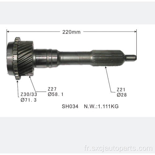 Vente en gros des pièces automobiles Auto Transmission de transmission Arbre principal Arbre principal pour 33301-35071